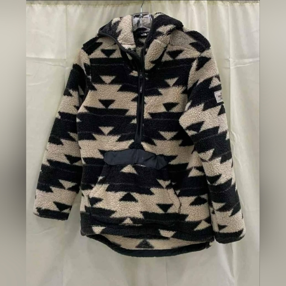 The North Face Camp shire Sherpa Fleece Zip Aztec Pullover Hoodie S  Girls XL